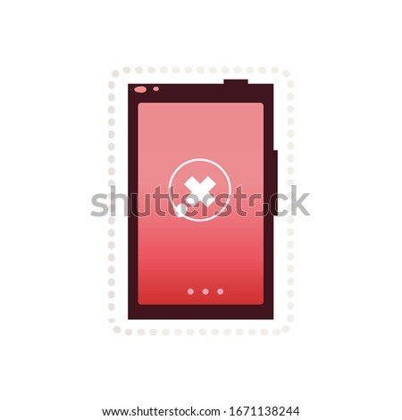 Tablet mobile device icon or sign with prohibition, ban and lock concept. Sticker tablet with a lock and a red stop sign. Isolated vector illustration of a mobile device.