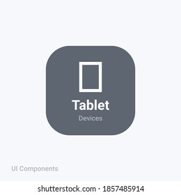 tablet mobile display app fully editable vector icon referring 24x24 pixel grid with the material design system for app design projects.