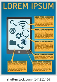 Tablet mobile platform infographic