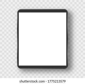 Tablettenfilm hochladen. Blass weiße, moderne Tablette