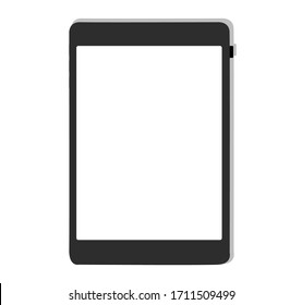 Tablet Mockup On White Background. A Tablet  with an empty screen. Stock vector illustration.
