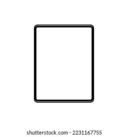 Tablet mockup, social media layout, isolated on white background