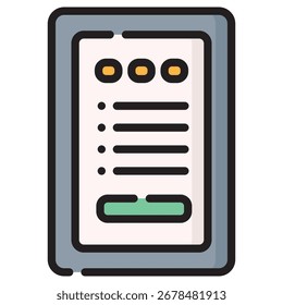 Tablet Modern Vector Icon – Minimal Illustration Symbol Template for Web Mobile App UI Design