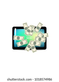 Tablet money over the Internet