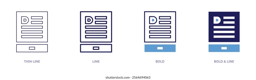 Tablet monitor icon in 4 different styles. Thin Line, Line, Bold, and Bold Line. Duotone style. Editable stroke.