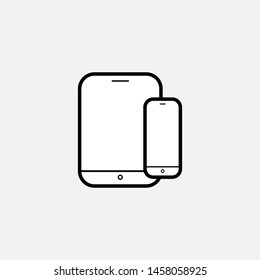 Tablet monitor line icon. Vector illustration isolated on white background.
