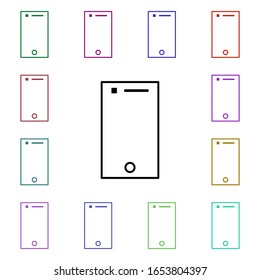 Tablet multi color style icon. Simple thin line, outline vector of internet things icons for ui and ux, website or mobile application