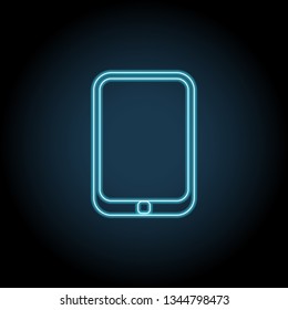 tablet neon glow icon. Simple thin line, outline vector of Technology icons for UI and UX, website or mobile application