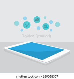 tablet network icon vector