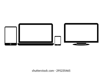 Tablet, Notebook, Smartphone and LCD Screen
