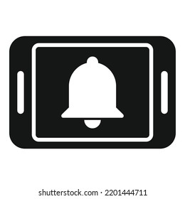 Icône de notification du Tablet PC image vectorielle simple. Avis de bouton. Post pop
