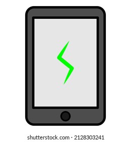 el comprimido sobre fondo blanco. Tecnología de Internet. Ilustración vectorial. imagen de stock.