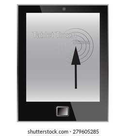 Tablet on white background ,Vector illustration