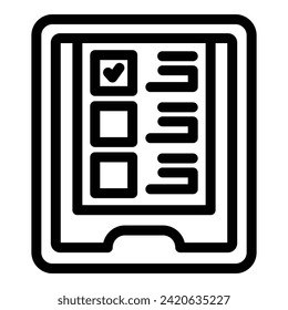 Tablet online lesson icon outline vector. Learn podcast. Language speak