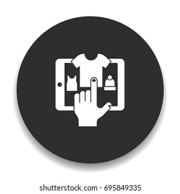 tablet online shopping icon