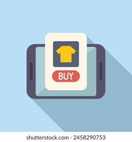 Tablet online shopping icon flat vector. Internet sale. Store marketing