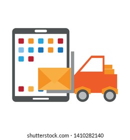 Tablet operative system under construction with settings symbols vector illustration graphic design