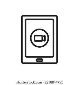 Tablet Outline Icon Vector illustration