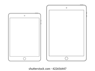 ipad outlines Stock Vectors, Images &amp; Vector Art | Shutterstock
