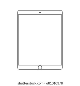 Tablet outline lines. tablet icon vector eps10.  