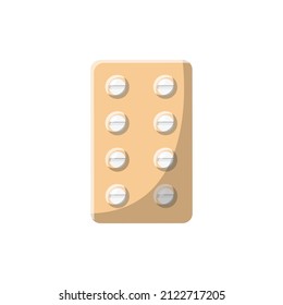 Tablet in Package Flat Icon. Clean Illustration Design Element on Isolated White Background