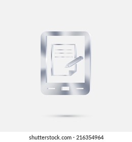 tablet pad with sheet of paper.