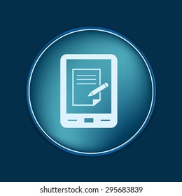 tablet pad with sheet of paper.