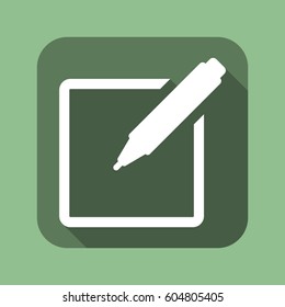 tablet with paper, checkmark icon, vector design