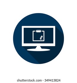 tablet with paper icon