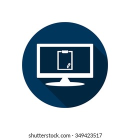 tablet with paper icon