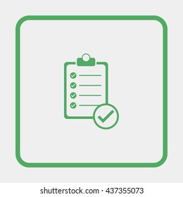Tablet with paper Icon.