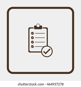 Tablet with paper Icon.