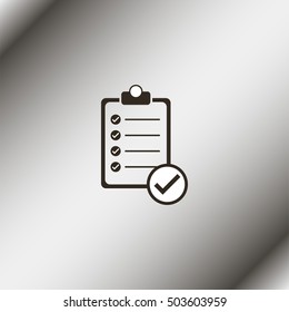Tablet with paper Icon.
