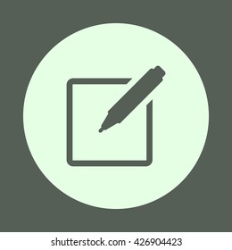 tablet with paper icon, checkmark icon, vector design