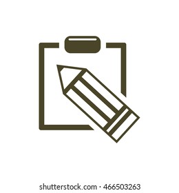 Tablet with Paper Icon Vector