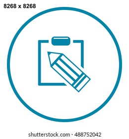 Tablet with Paper Icon Vector