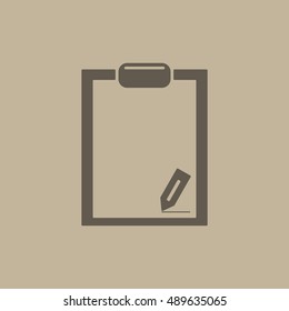 Tablet with Paper Icon Vector