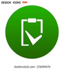 tablet with paper. icon. vector design