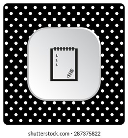 tablet with paper. icon. vector design