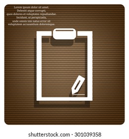 tablet with paper. icon. vector design