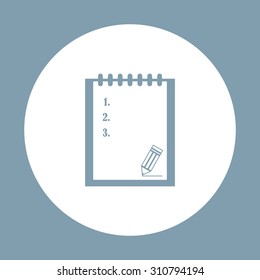 tablet with paper. icon. vector design