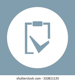 tablet with paper. icon. vector design