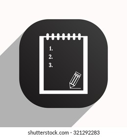 tablet with paper. icon. vector design