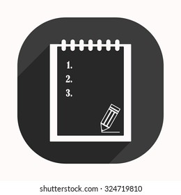 tablet with paper. icon. vector design