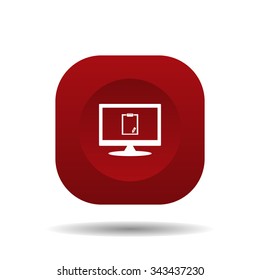 tablet with paper. icon. vector design
