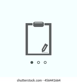 tablet with paper Icon, vector, icon flat