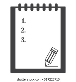 Tablet with Paper Icon Vector flat design style