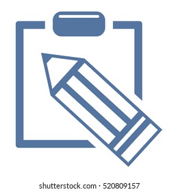 Tablet with Paper Icon Vector flat design style