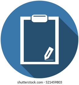 Tablet with Paper Icon Vector flat design style