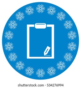 Tablet with Paper Icon Vector flat design style